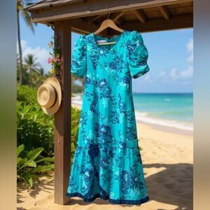 T&L Muumuu Factory Vintage Maxi Size 7/8